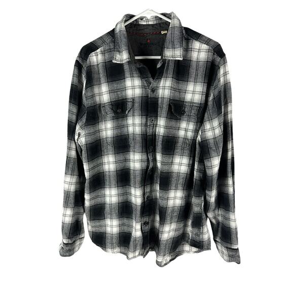Woolrich Mens 2XL Long Sleeve Button Down Plaid Cotton Flannel Shirt - Picture 1 of 3